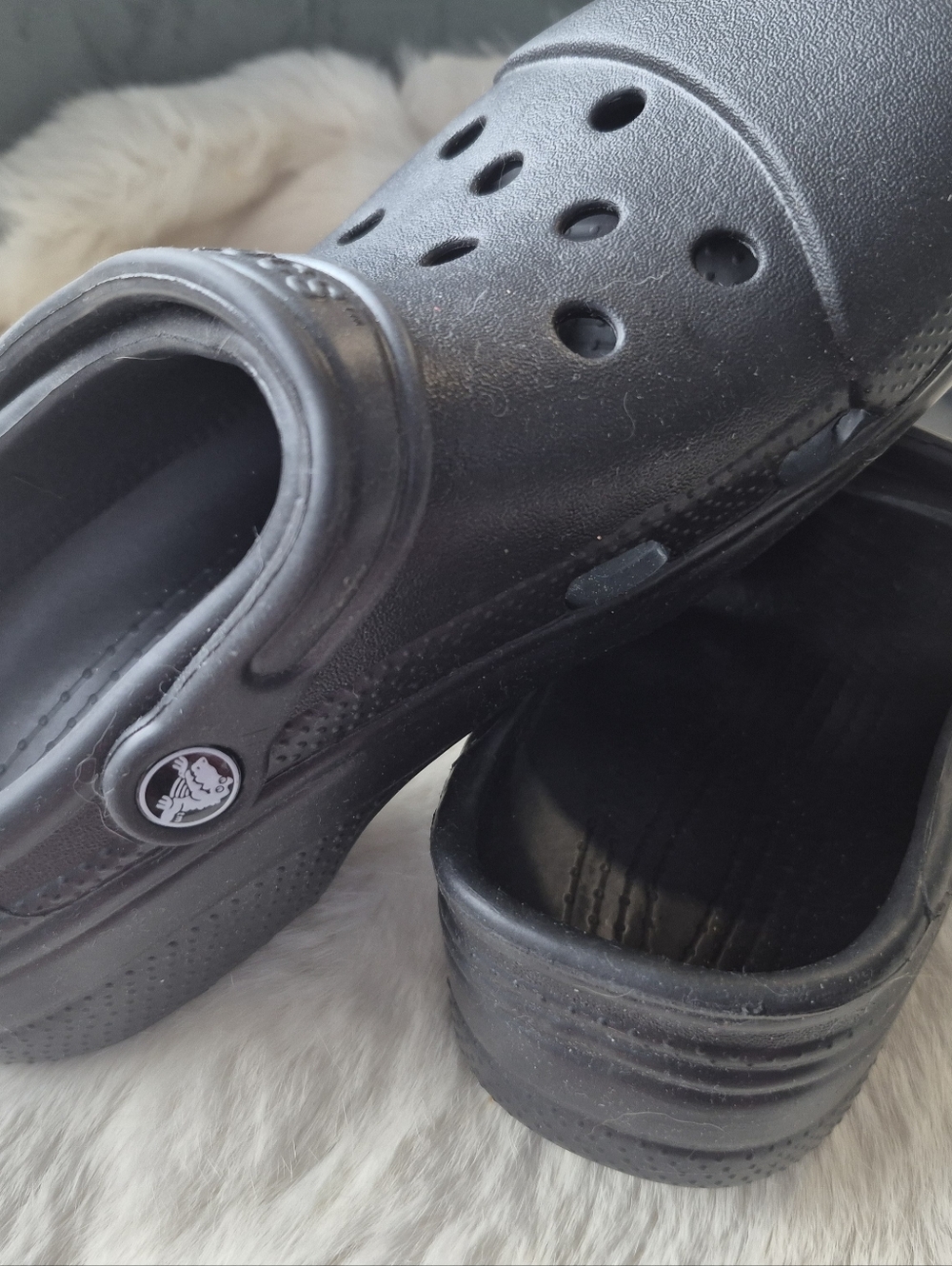Silver Cloud CROCS Classic Clog in Black Dibetics And Sensitive Feet - Picture 9 of 11
